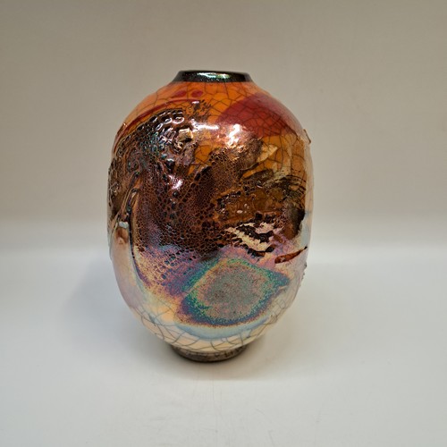 Click to view detail for #251253 Vase Raku, Three-Times Fired $32
